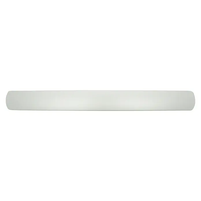 Möbelgriff - L x B x H: 151 x 16 x 34 mm, Aluminium, Lochabstand: 128 mm - Nahaufnahme einer schlanken, rechteckigen LED-Deckenleuchte in Weiß, ideal für moderne Innenräume und energieeffiziente Beleuchtung.