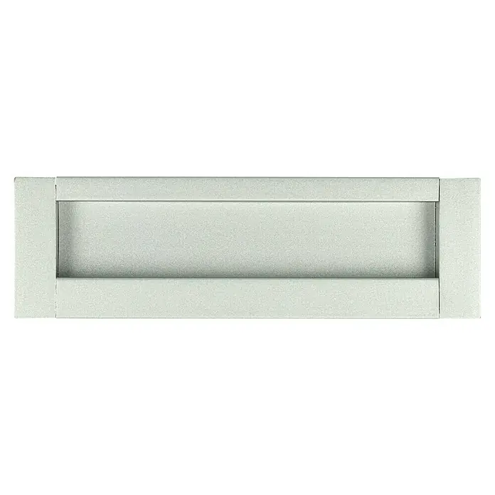 Häfele Tirador para muebles - Tipo de tirador del mueble: Concha, Aluminio - Primer plano de un moderno marco de ventana blanco con un diseño elegante y líneas limpias, ideal para la arquitectura moderna.