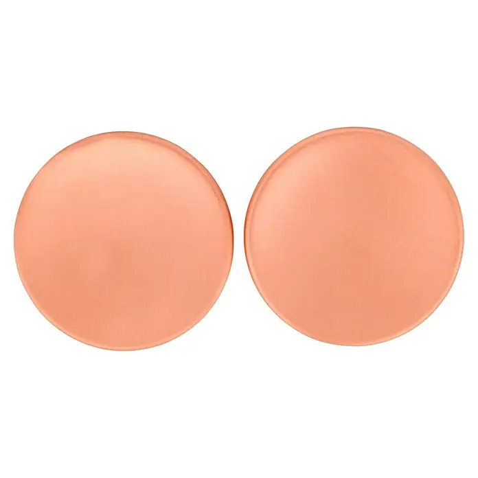 Möbelknopf-Set - 2 Stk., Typ Möbelgriff: Knopf, Ø x H: 60 x 19 mm, Roségold - Zwei rosafarbene, runde Tabletten in Nahaufnahme, die die glatte Oberfläche und die gleichmäßige Farbe der Pillen hervorheben.