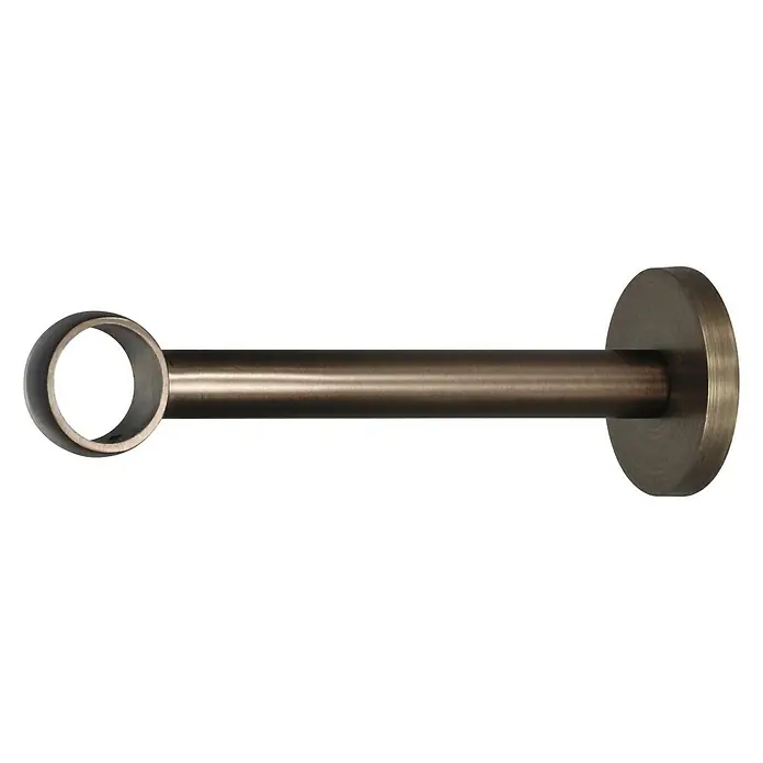 Expo Ambiente Träger Noble - Bronze, Geeignet für: Gardinenstangen Ø 25 mm, 15 cm - Wandhalterung für Gardinenstangen aus dunklem Metall.