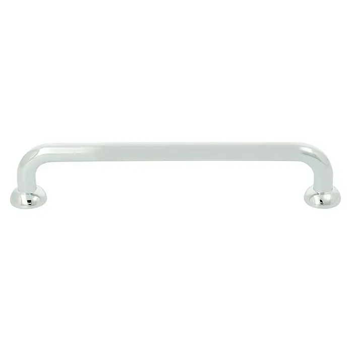Häfele Möbelgriff - Typ Möbelgriff: Bügel, L x B x H: 144 x 28 x 8 mm, Sonstige, Verchromt, Silber - Ein glänzender, silberfarbener Haltegriff für zusätzliche Sicherheit im Badezimmer, ideal für Senioren und Menschen mit eingeschränkter Mobilität.