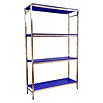Simonrack Simoninox Estantería metálica Inicial (Al x An x Pr: 160 x 86 x 40 cm, Capacidad de carga por balda: 180 kg, Número de baldas: 4 ud., Inserción, Material balda: Plástico) | BAUHAUS