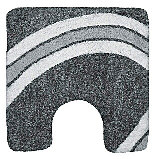 Spirella Badteppich Curve (55 x 55 cm, Grau, Polyester-Microfibre)