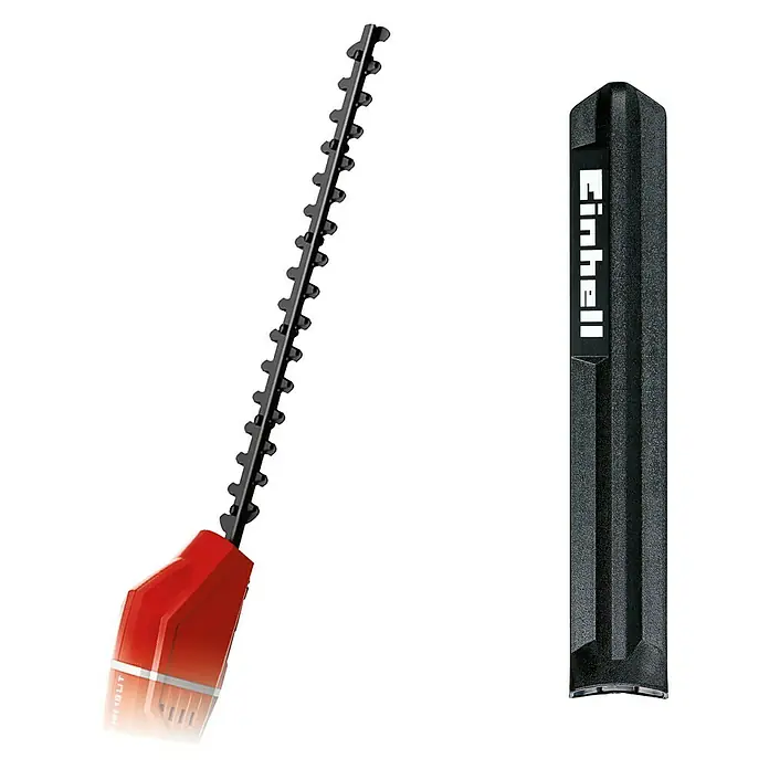 Einhell Power X-Change 18V Heckenscheren-Aufsatz GE-LC 18 Li T - Passend für: Einhell Akku-Hochentaster GE-LC 18 Li T - Einhell Akku-Grasschere mit Messerschutz für sichere Lagerung. Ideal für präzise Rasenkanten und kleine Grünflächen.