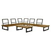 Sunfun Zoe Loungemöbel-Set Zoe (3 -tlg., Teak/Stahl, Hellgrau) | BAUHAUS
