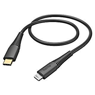 Hama USB-Kabel (1,5 m, Lightning, Schwarz)