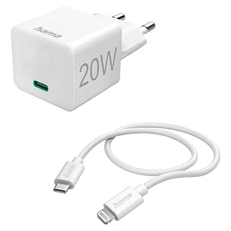 Hama  Schnellladegerät USB mit Ladekabel Lightning