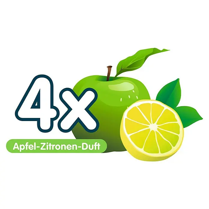 Duftstein Abfluss-Fee für LED-Abflusstopfen - 4 Stk., Apfel-Zitrone - 4x Apfel-Zitronen-Duft: Ein erfrischendes Produkt mit Apfel- und Zitronenaroma, ideal für ein sauberes und belebendes Dufterlebnis.