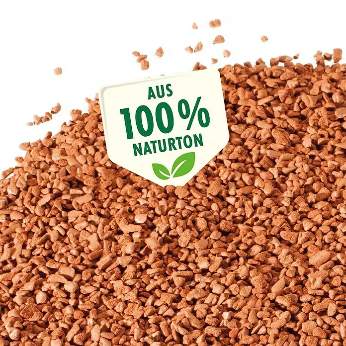 Seramis Tongranulat für Beet-, Balkon- & Kübelpflanzen - 12,5 l - Abbildung von 100% Naturton Pflanzgranulat. Es ist ein nachhaltiges, natürliches und langlebiges Produkt für gesunde Pflanzen.