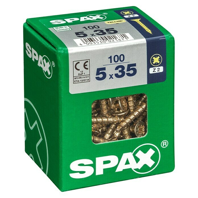 Spax Universalschraube (Ø x L: 5 x 35 mm, Vollgewinde, 100 Stk.)