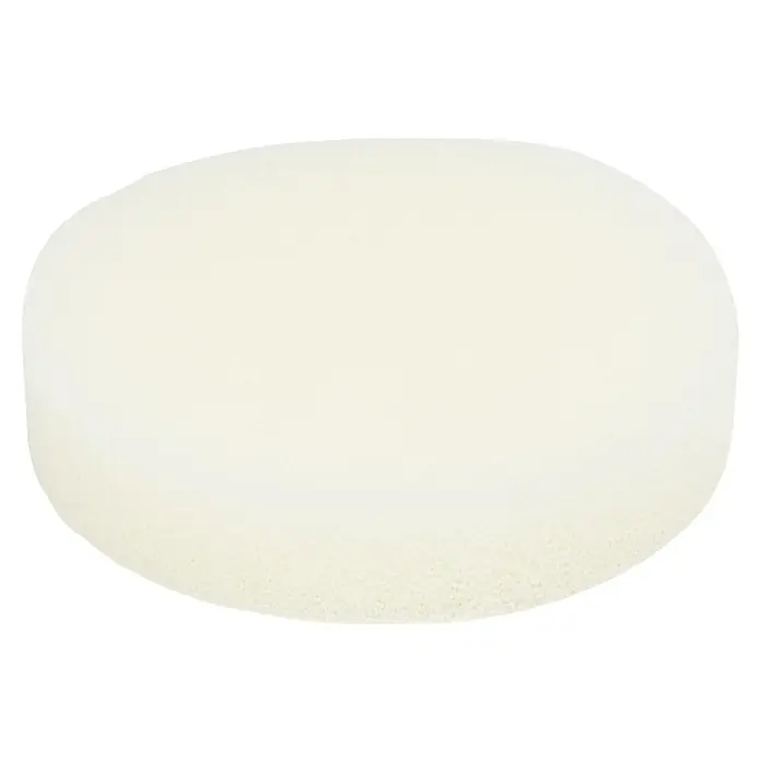 Juego de reparación de faros - 9 pzs. - Primer plano de un filtro antipop ovalado blanco para micrófono que garantiza grabaciones de sonido claras. Ideal para estudio o uso doméstico.