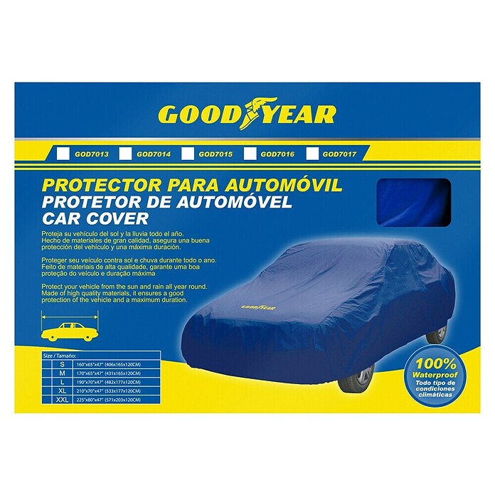 Goodyear Funda para coche (432 x 165 x 119 cm, Azul) | BAUHAUS