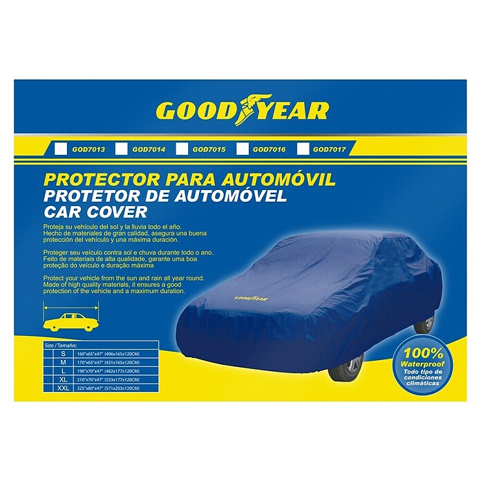 Goodyear Funda para coche (432 x 165 x 119 cm, Azul) | BAUHAUS