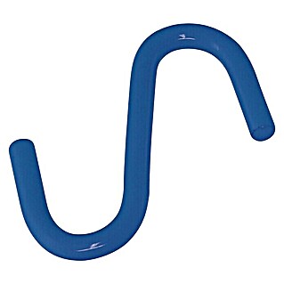 Suki Gancho en S (Ø x L: 3,8 x 45 mm, Plastificado, Azul)