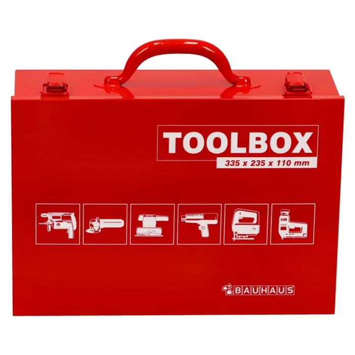 BAUHAUS Maschinenkoffer Toolbox - 33,5 x 23,5 x 11 cm, Geeignet für: Uni-Elektrowerkzeuge, Stahl