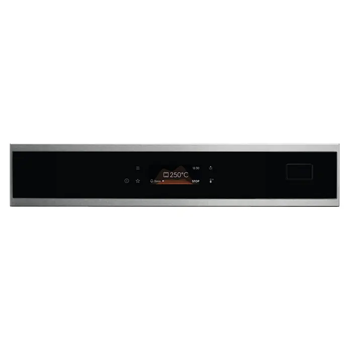 Electrolux Horno empotrado EOB8S39X - Número de tipos de calentamiento: 22 ud., Volumen horno: 70 l - Primer plano de la pantalla de un horno moderno, ajustado a 250°C.