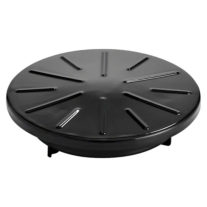 LotusGrill Fondue-Einsatz - Passend für: LotusGrill Raucharmer Holzkohlegrill Classic - Schwarzer runder Holzkohlegrillanzünder mit Schlitzdesign für effizientes Anzünden. Ideal für Grillabende im Freien.