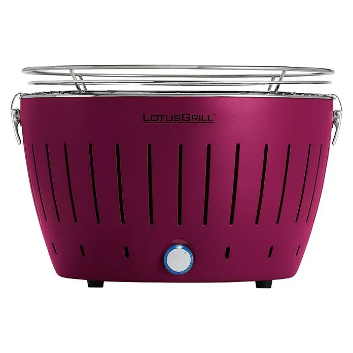 LotusGrill Holzkohlegrill Classic - Durchmesser Grillfläche: 34 cm, Pflaumenlila - LotusGrill Holzkohlegrill in Lila. Der rauchfreie Grill ist ideal für Camping und Garten. Einfache Bedienung dank Batteriebetrieb.