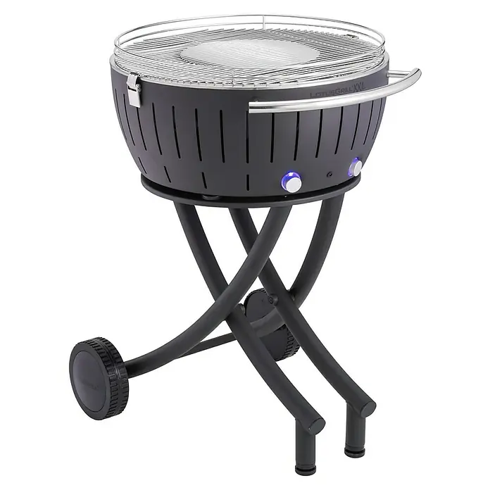 LotusGrill Holzkohlegrill XXL - Durchmesser Grillfläche: 57,6 cm, Anthrazit - LotusGrill XXL Holzkohlegrill in Anthrazit. Der Grill verfügt über einen Edelstahlrost, zwei Temperaturregler und einen integrierten Lüfter.
