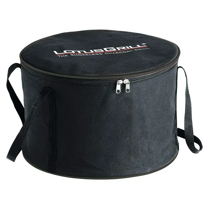 LotusGrill Transporttasche - Polyester, Passend für: Lotusgrill Holzkohlegrill XL - Schwarze Lotusgrill Tragetasche mit Reißverschluss und Tragegriffen für einfachen Transport des Grills.