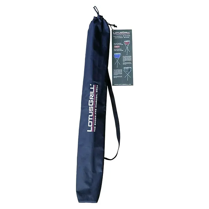 LotusGrill Grillständer Universal - Edelstahl, Passend für: Lotusgrill Raucharmer Holzkohlegrill S - XL - LotusGrill Tragetasche mit Universalständer: Praktisch für unterwegs, ermöglicht sicheren Stand des Grills mit dem 3-in-1 Design.
