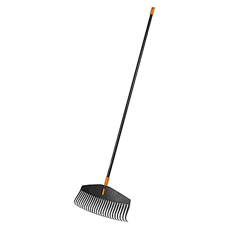 Fiskars Solid Laubbesen (Arbeitsbreite: 52 cm, Anzahl Zinken: 24, Art Stiel: Langstiel)