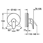 Grohe Eurostyle Solid UP-Brausearmatur (Weiß, Glänzend)