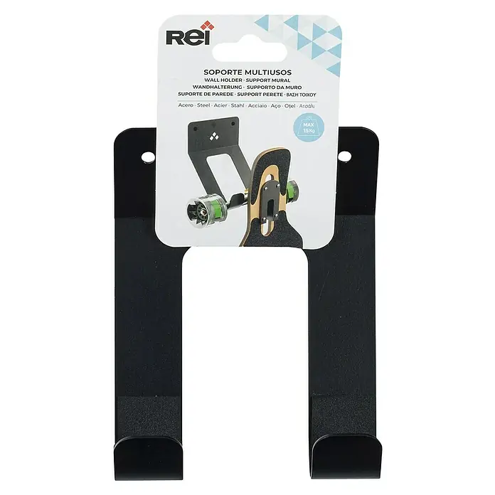Rei Wandträger - L x B x H: 100 x 145 x 125 mm, Stahl - Wandhalterung für Skateboards und Longboards von REI, ideal zur platzsparenden Aufbewahrung an der Wand.