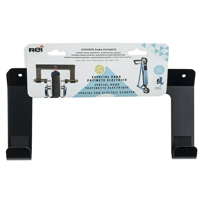 Rei Wandträger - L x B x H: 100 x 320 x 130 mm, Stahl - Wandhalterung für Elektroroller. Robuste Stahlkonstruktion zur sicheren Aufbewahrung von E-Scootern in Garage oder Keller, max. Belastung 15 kg.