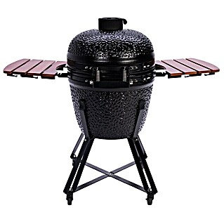Kingstone Houtskoolbarbecue Kamado 51 (Diameter barbecue-oppervlak: 51,5 cm, Zwart)