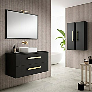 Mueble de lavabo Cairo (L x An x Al: 45 x 60 x 50 cm, Negro/Dorado, Mate)