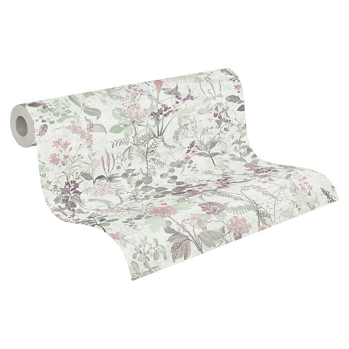 COSMOliving Vliestapete Blumen-Design - Romantische Blumentapete 10,05m X 0,53m