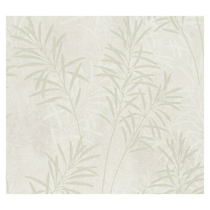 A.S. Création Vliestapete Farn (Creme-Beige, Floral, 10,05 x 0,53 m)