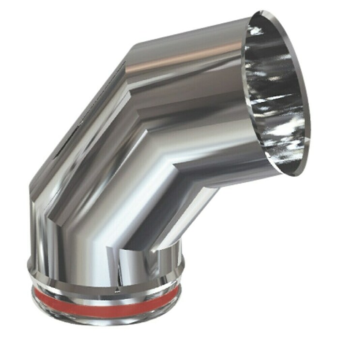 Practic Codo para tubos pared simple (Diámetro: 175 mm, 72 °, Inox) | BAUHAUS