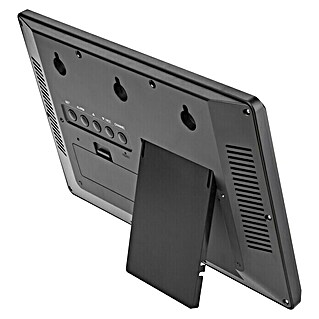 TFA Dostmann Digitale Funkuhr mit Temperaturanzeige (Schwarz, 36 x 2,8 x 23,5 cm)