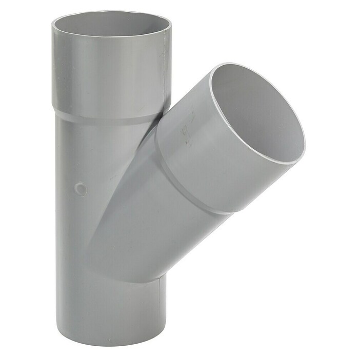 FunkeGruppe Fallrohrabzweig (Nennweite: 100/75 mm, Winkel: 45°, Kunststoff, Grau)