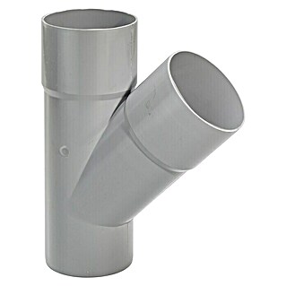 FunkeGruppe Fallrohrabzweig (Nennweite Zubehör Dachrinnen: 100/100 mm, Winkel: 45 °, Kunststoff, Grau)