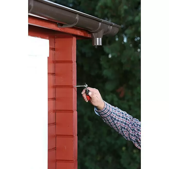 FunkeGruppe Rinnenstutzen - 75/50 mm, Kunststoff, Anthrazit - Anwendungsbeispiel