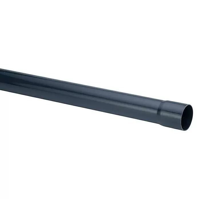 FunkeGruppe Fallrohr - Nennweite: 50 mm, Länge: 100 cm, Kunststoff, Anthrazit - Detailaufnahme