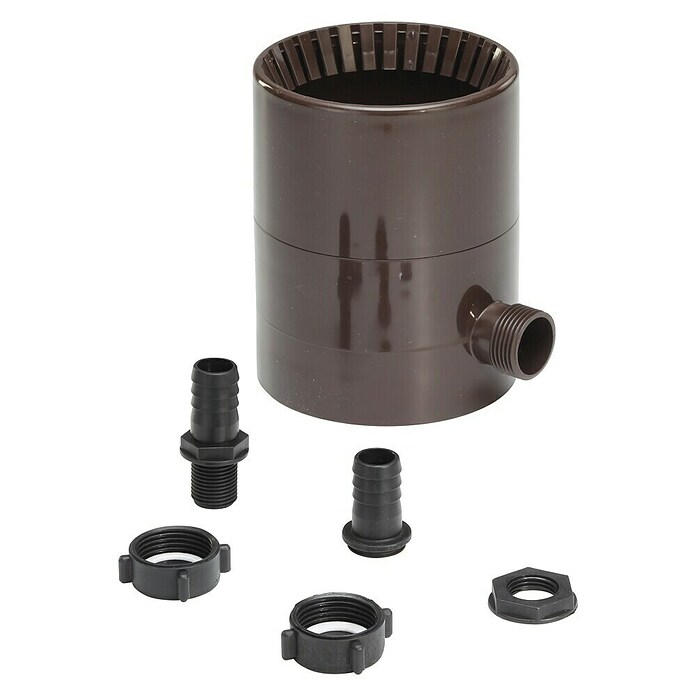 FunkeGruppe Regensammler (Nennweite: 100 mm, Überlaufstop, Braun)