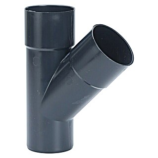 FunkeGruppe Fallrohrabzweig (75/75 mm, Winkel: 45 °, Kunststoff, Anthrazit)