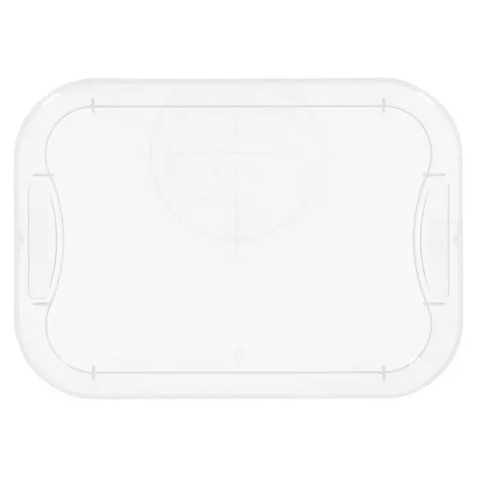 Regalux Clear Box-Deckel - L x B: 25,6 x 18,1 cm, Passend für: Regalux Clear Box XXS - Eine durchsichtige Aufbewahrungsbox mit abgerundeten Ecken und Griffen an den Seiten, ideal für die Organisation von Gegenständen.