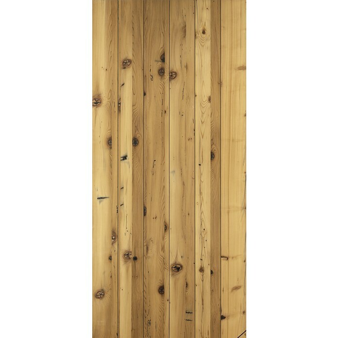 Radex Holzschiebetür Modern Rustic (95 x 210 cm, Kiefer, Farbe: Fichte Alt, Motiv: E) | BAUHAUS