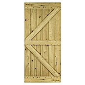 Radex Holzschiebetür Modern Rustic (95 x 210 cm, Kiefer, Farbe: Eiche Rustic, Motiv: K) | BAUHAUS