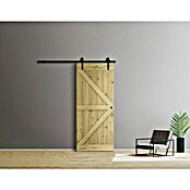 Radex Holzschiebetür Modern Rustic (95 x 210 cm, Kiefer, Farbe: Eiche Rustic, Motiv: K) | BAUHAUS