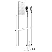 Radex Schiebetürbeschlag Temida (200 cm, Traglast: 100 kg) | BAUHAUS