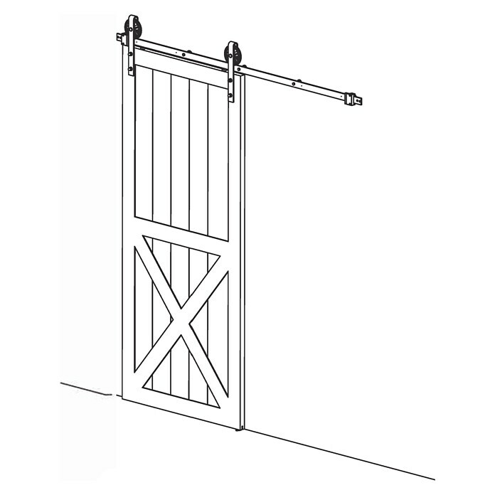 Radex Schiebetürbeschlag Izyda (200 cm, Traglast: 100 kg) | BAUHAUS