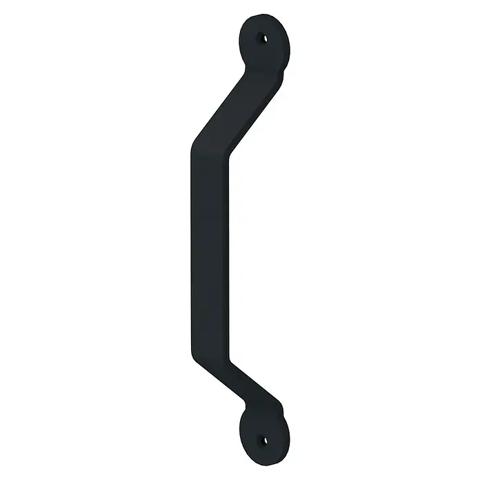 Radex Griff - 255 x 47 x 35 mm, Stahl, Schwarz matt - Schwarzer Türgriff mit Befestigungslöchern für einfache Montage an Türen oder Schubladen. Robuste Ausführung für den täglichen Gebrauch.