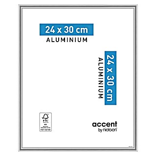 Nielsen Marco de fotos Aluminio Basic (24 x 30 cm, Plateado, Aluminio)