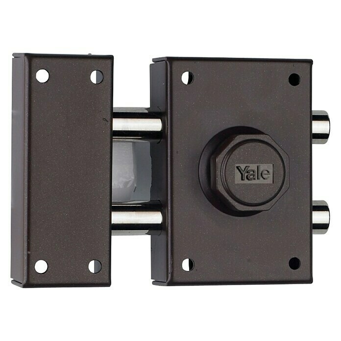 Yale Cerradura con cerrojo 16RHP (An x Al: 60 x 90 mm, Acero, Marrón, Pintado) | BAUHAUS